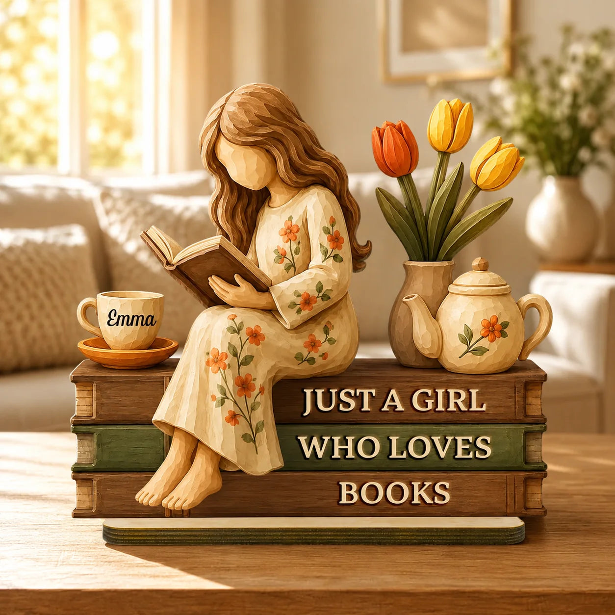 Custom Wooden Book Lover Plaque - Personalized Gifts For Readers & Bookworms - One More Chapter Awaits