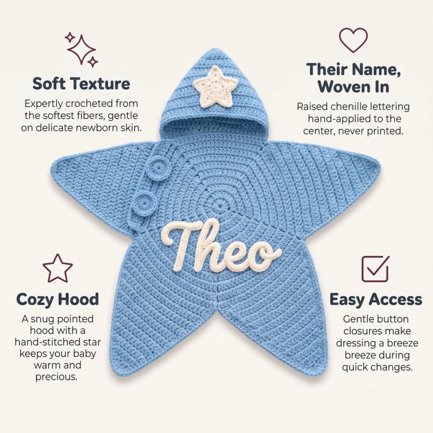 Personalized Crochet Starfish Bodysuit Baby - Custom_yythk (8)